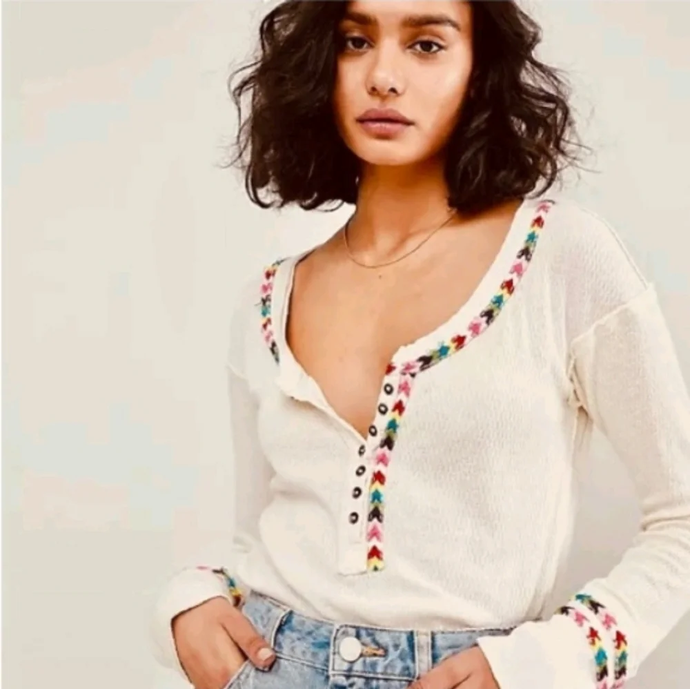 Free People We The Free Rainbow Thermal Top Sz S